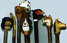 Walking Stick made of wood handmade Stocknagel craft work pheasant grouse horse springer spaniel mallard drake duck partridge woodwork chisel racing hunting shooting fishing dogs cats Helmsley Brigantia North York Moors Yorkshire Keith Pickering fox trout fish hazel ash blackthorn staghorn