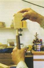 fitting blank head on a walking stick